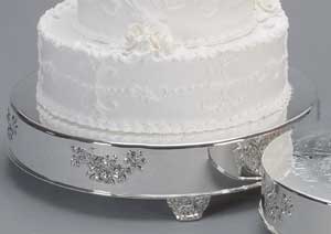 silver-plated cake tableau 