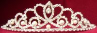 tiara with rhine stones and pearls