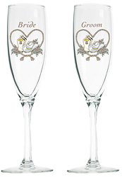 Click here to buy elegant toasting flutes.